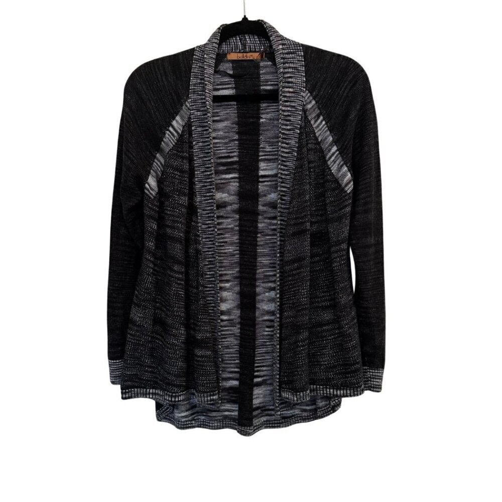 Belldini Grey Knit Open Front Drape Cardigan Women's Medium